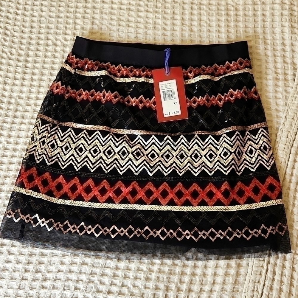 Chelsea & Violet mini skirt sequence Nordstrom Party Glam  Concert Festival